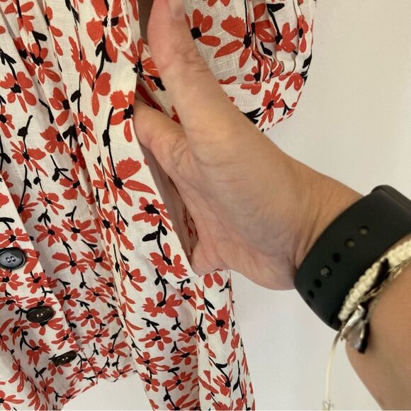 Alexia Admor Women’s V Neck floral button down short sleeve dress NWT size 2! 😍 - Picture 8 of 14